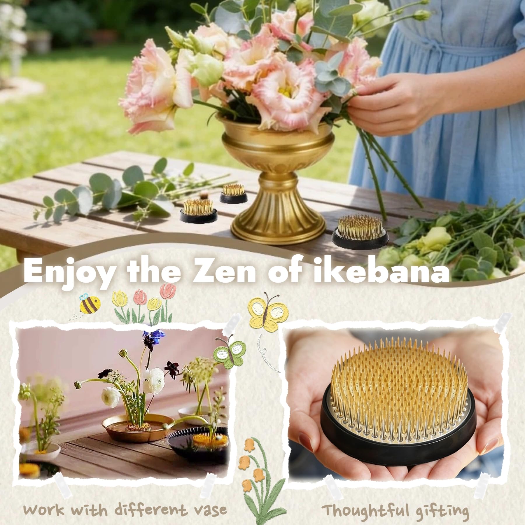 Amazon.com: Eggone 80mm Flower Frog Large Floral Frog Flower